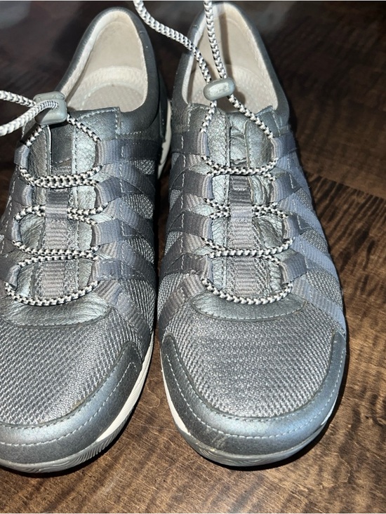 Dansko Shoes - Dansko Honor Metallic Gray Slip-On Athletic Sneaker 8/39